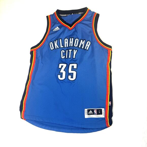 Oklahoma City Thunder Jersey Kevin Durant #35 Adidas NBA Basketball Youth Large - Picture 1 of 8